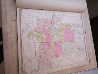 Vintage 1898 Allen County INDIANA Atlas Map Old Antique Ogle,  Map 6