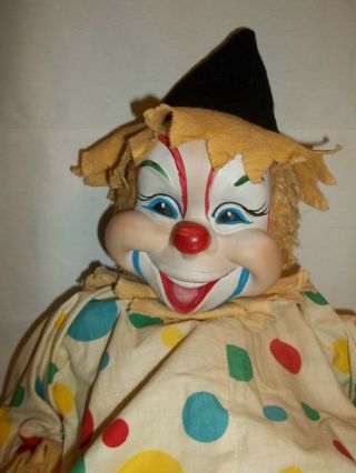 Rushton Star Toy Company Vintage Circus Clown Doll Atlanta Ga Very Rare