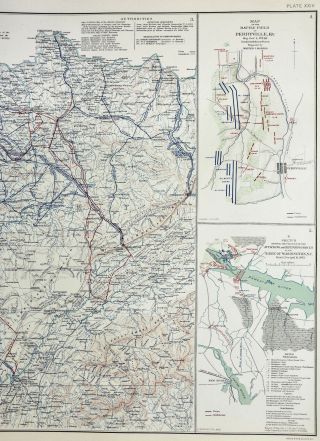 Civil War Map Army of the Cumberland Tennessee Kentucky Perryville Baton Rouge 4