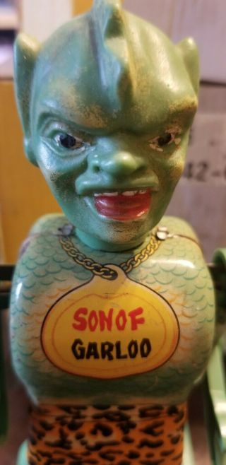 Rare Vintage Son of Garloo Marx Tin Wind - Up Toy 4