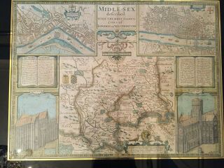Antique 1610 Map Of London And Westminster
