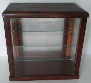 Rare Early Antique Vintage Barber ' s/Apothecary/Dental Cabinet Display Case 3
