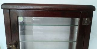 Rare Early Antique Vintage Barber ' s/Apothecary/Dental Cabinet Display Case 5