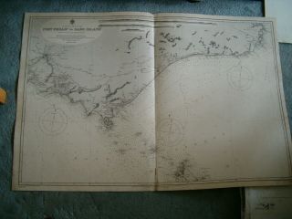 Vintage Admiralty Chart 3169 Australia - Port Phillip To Gabo Island 1902 Edn