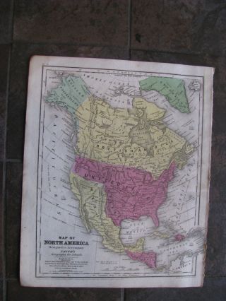 1839 Map Of The United States,  Texas Republic,  Canada,  Mexico