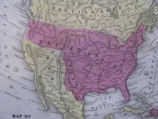 1839 Map of the United States,  Texas Republic,  Canada,  Mexico 2