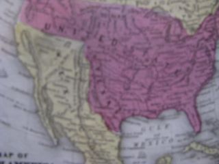 1839 Map of the United States,  Texas Republic,  Canada,  Mexico 3