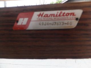 Vintage Hamilton Industrial Drafting Table - oak,  maple,  cast iron 1940s 9