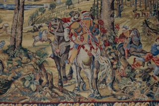 Vintage French WallHanging Tapestry Maximillen Hunting 200cm x 117cm (79 