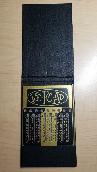 W Stylus Antique Vtg Ve - Po - Ad Pocket Adding Machine Calculator Looks 20 