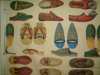 Manuel Canovas Folk Fabric - Stunning Textile Art = Shoes