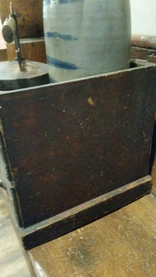OLD PRIMITIVE ANTIQUE COUNTY STORE TWO DRAWER STORAGE BOX CABINET CHEST.  AAFA 4