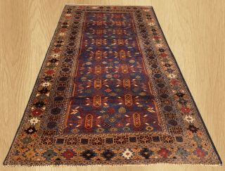 Authentic Hand Knotted Afghan Balouch Wool Area Rug 6.  5 X 3.  7 Ft (350)