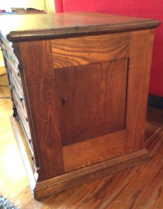 ON Clark’s Six - Drawer Antique Thread Cabinet Oak Spool Chest 3