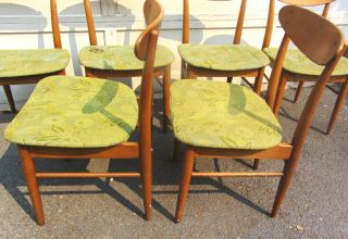 Six COOL Vintage 1950 ' s 60s Mid Century Modern Lane? Dining Chairs Danish MCM 4