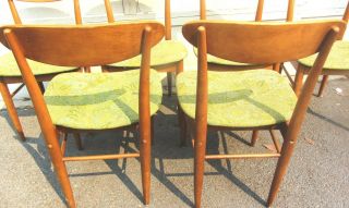 Six COOL Vintage 1950 ' s 60s Mid Century Modern Lane? Dining Chairs Danish MCM 5