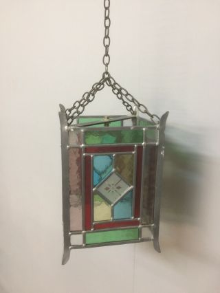 vintage stained glass lantern 2