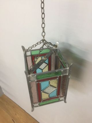vintage stained glass lantern 3