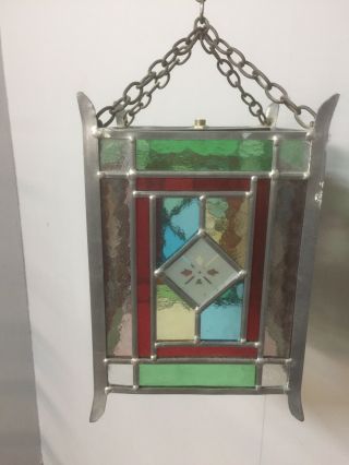vintage stained glass lantern 5