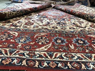 Auth: 50 ' s Orientalist Rug Spectacular OLD WORLD Ivory Jewel Tone 10x14 NR 8