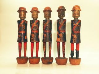 Circa 1890 IVES Military Ten Pins Soldier Paper Litho Wood / McGloughlin bowling 3