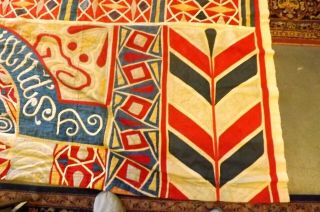 19TH CENTURY OTTOMAN EGYPTIAN KHAYAMIYA TENT PANEL TAPESTRY EMBROIDERY 6 ' x 9 ' 3