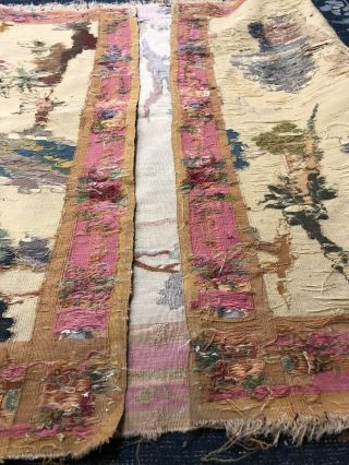 Auth: 19th C French Hand Loomed FINE Jaquard Tapestry 2 of pair 3x5 ft NO RESERV 8