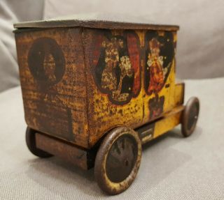 Hudson Scott Cinderella Motor Car / Carriage Figural Biscuit Tin,  England,  1912 11