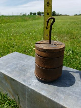 Vintage Platform Scale Weights_Fairbanks Antique Tool Howe General_With Hanger 6