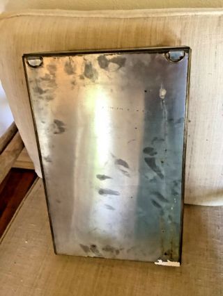 Vtg Brass Glass Table Top /Wall Curio Cabinet Display Shelf Case Mirror Back 4