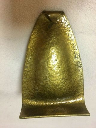 Arts & Crafts Hammered Brass Bookends Signed ETC Fish Tioga PA 2