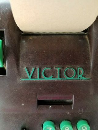 Vintage Victor 10 - key Adding Machine Bakelite Brown 2