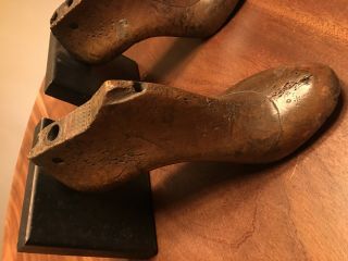 3 Antique Shoe Form/Mold Bookends 6