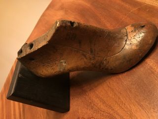 3 Antique Shoe Form/Mold Bookends 7