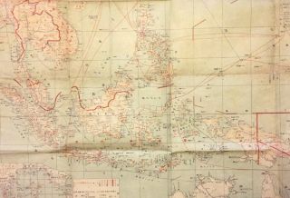 Wwii Southern Co - Prosperity Sphere Map Pacific War Singapore Philippines Malay
