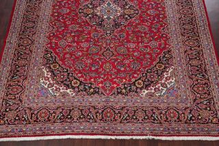VINTAGE Traditional Floral RED Area Rug Hand - Knotted Oriental Wool Carpet 10x13 6