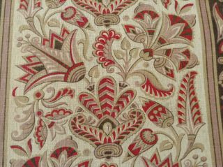 Antique French fabric printed cotton upholstery Arts and Crafts stlye 1880 - 90 4