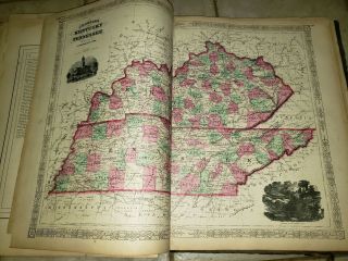 1868 Johnson ' s Illustrated Family Atlas of the World With Descriptions 9