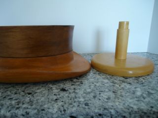 Mens Hat Making Mold Block Form Vintage Millinery Hard Wood Store Display Stand 7