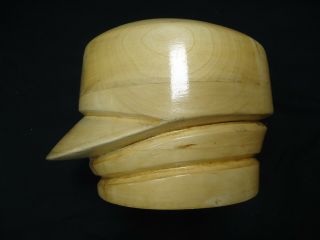 Vintage Hat Making Mold Block Form Millinery Hard Wood Store Display