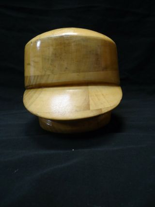Vintage Hat Making Mold Block Form Millinery Hard Wood Store Display 3