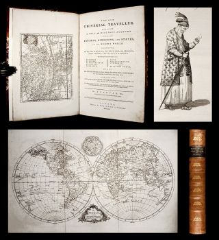 1779 Carver Universal Traveller 56 Maps,  Plates America China India Russia Folio