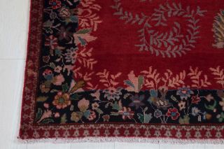 6.  2x4.  6ft Antique Hand - Knotted Persian Tribal Area Rug,  Floral Red Vintage Rug 5