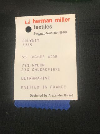 Vintage 60s Herman Miller Alexander Girard Textile Samples ‘Polyknit’ MCM France 6