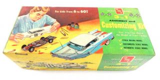 Vintage Amt 3 In 1 1958 Ford Hardtop Car Model Kit W/box