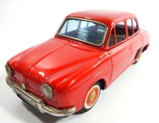1962 Bandai Japan Friction Tin Litho Red Sedan Model No Box