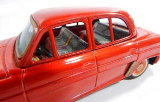 1962 Bandai Japan Friction Tin Litho Red Sedan Model No Box 3