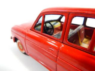 1962 Bandai Japan Friction Tin Litho Red Sedan Model No Box 4