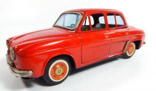 1962 Bandai Japan Friction Tin Litho Red Sedan Model No Box 8