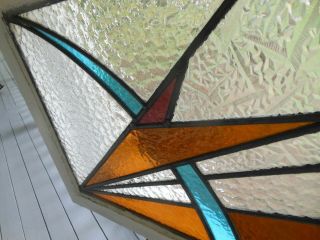 PLA - 313 Pretty Art Deco Leaded Stained Glass Windows F/England 2 Windows 1 Price 10